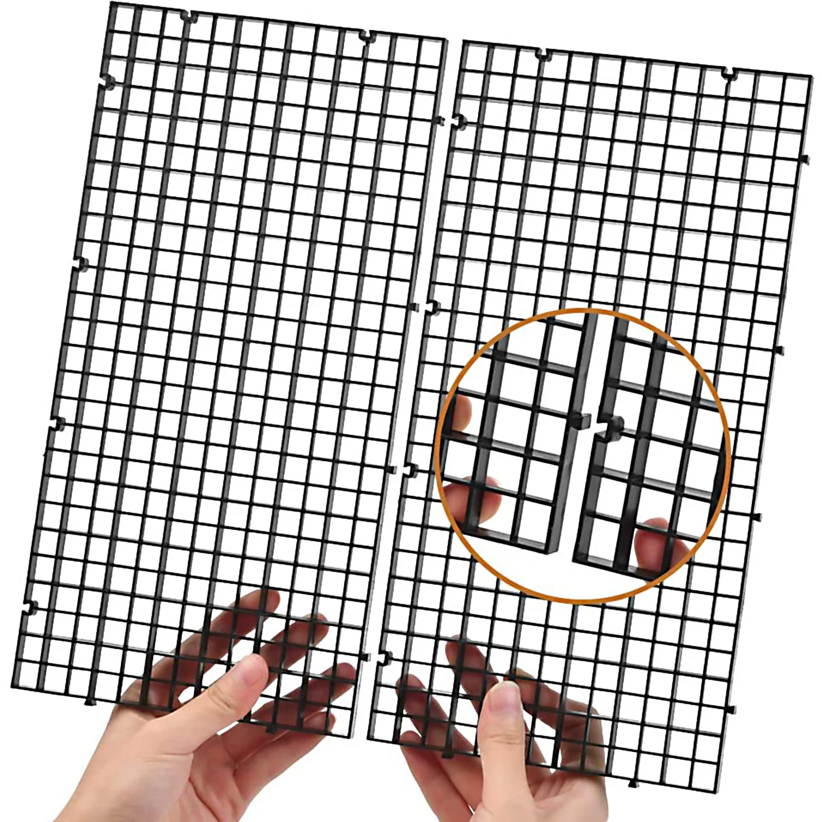 16Pcs Fish Tank Divider Aquarium Grid Separator Black Tray Crate Food Grade Plastic Pet Products Breeding Isolation Mixed Tank