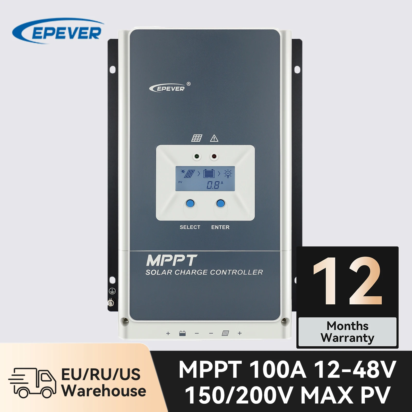 EPEVER-Tracer-Series-100A-Battery-Regulator-MPPT-Solar-Charge ...