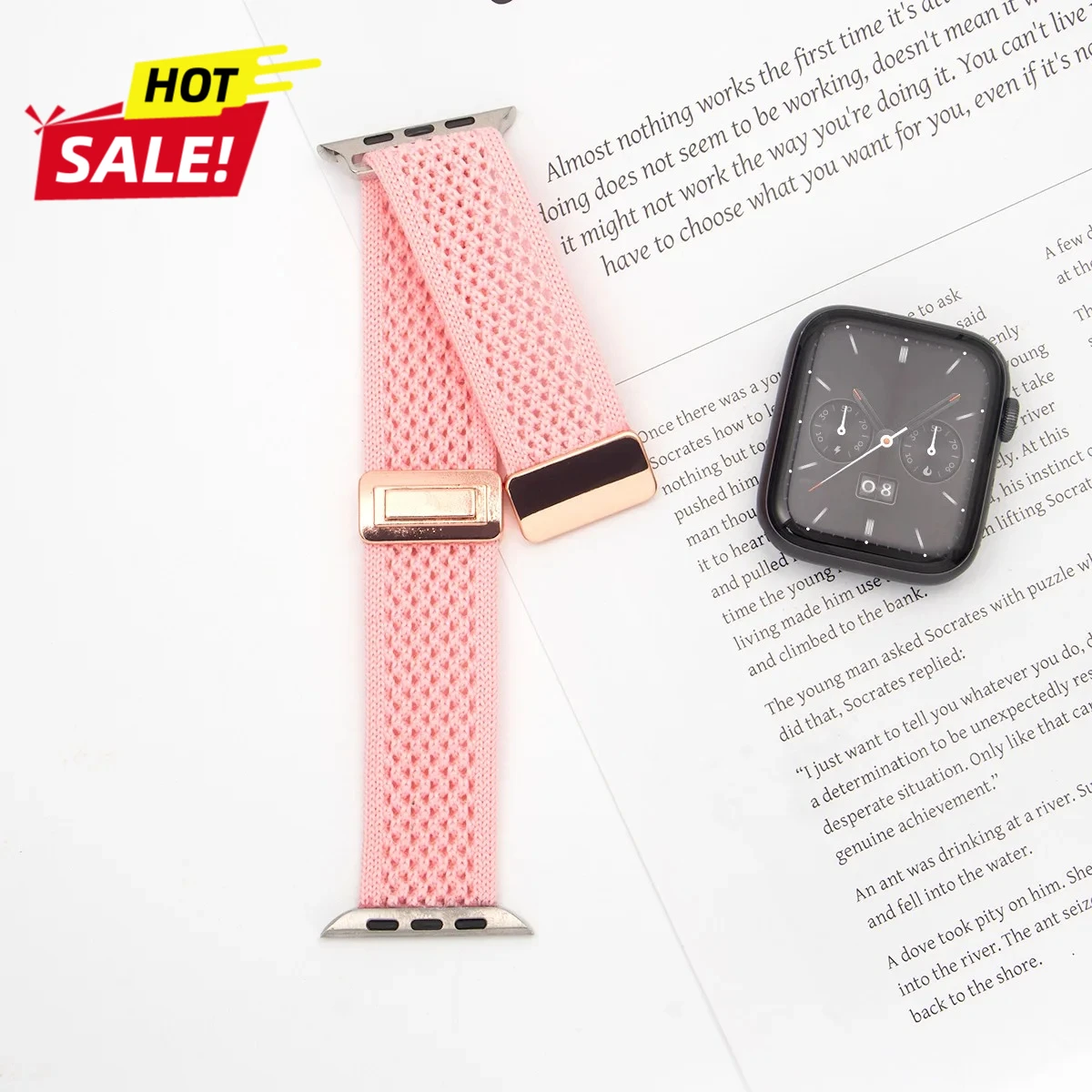 Breathable Braided Nylon Magnetic Watch Strap