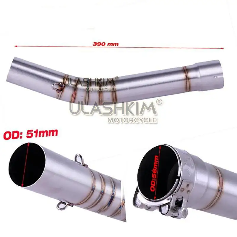 Exhaust Slip On for YAMAHA YZF-R6 R6 1998-2005 Motorcycle 51mm Link Pipe System Muffler Front Header Pipe