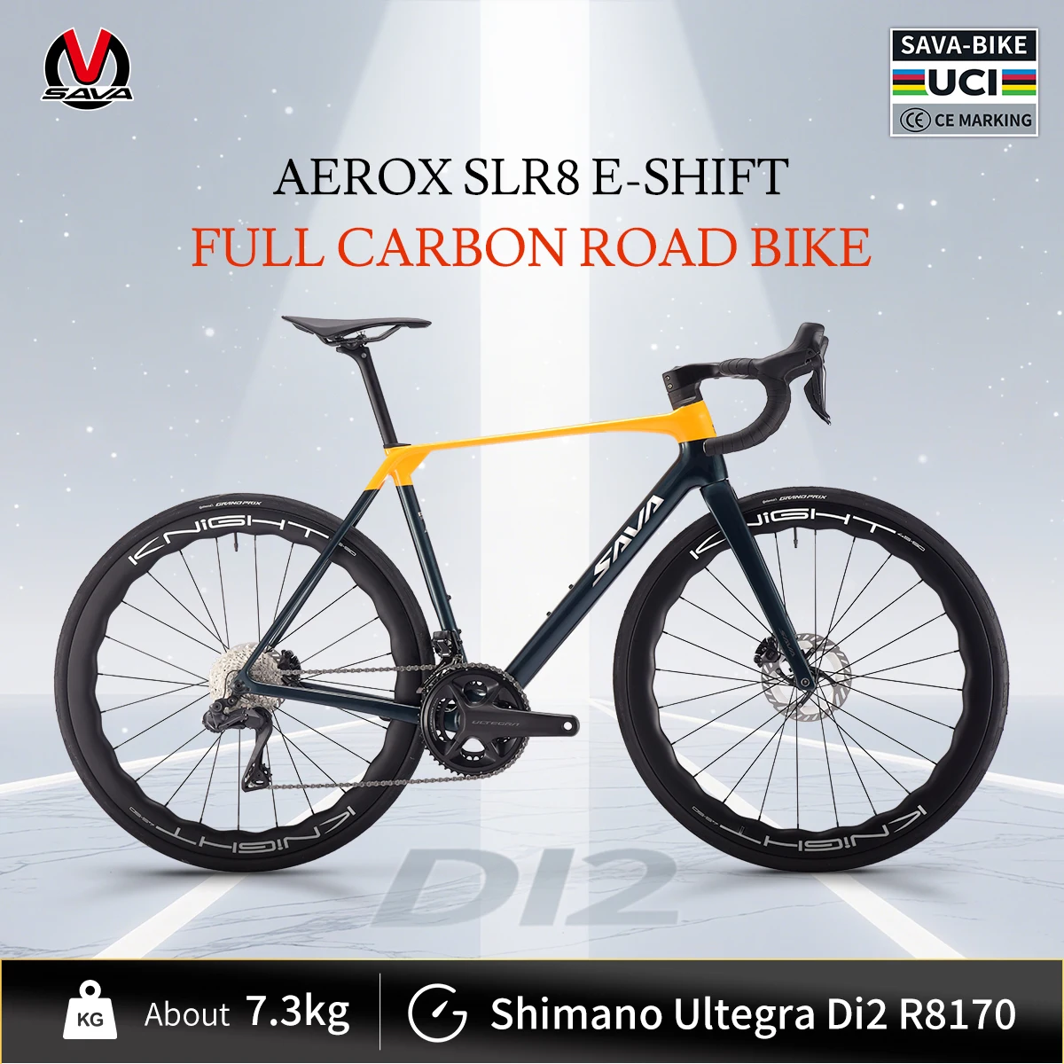 Sava Mtb Yellow Black SAVA AEROX SLR8 Full Carbon Fiber Racing