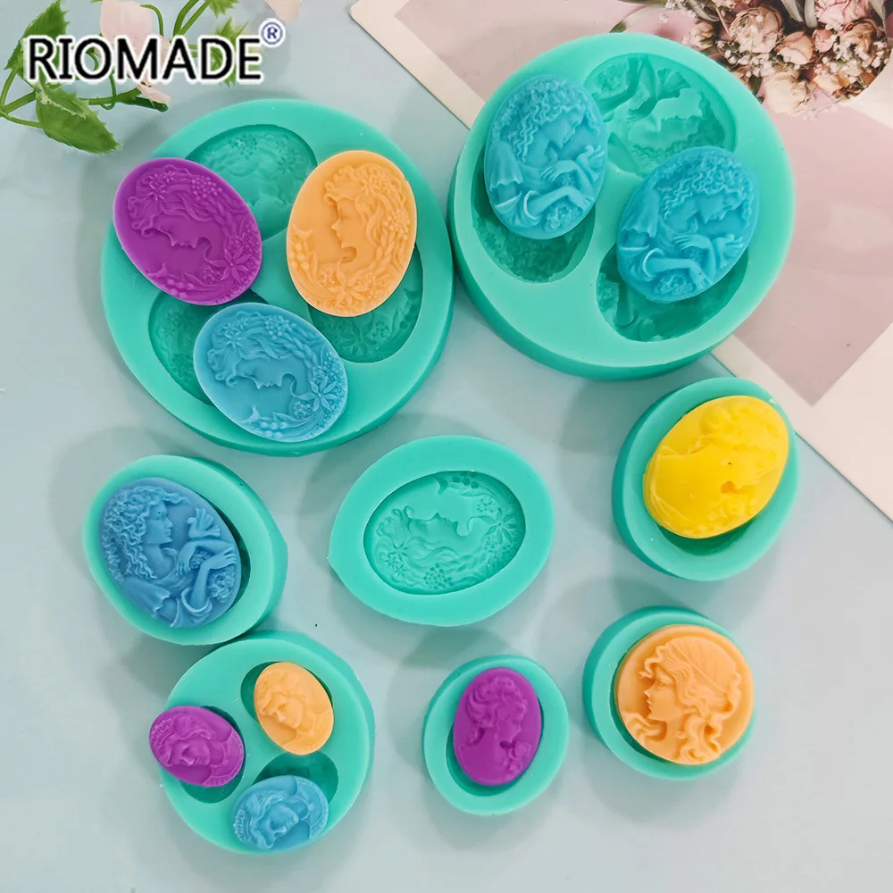 Europäische Retro-Silikonform für Frauen und Mädchen, Schokoladenanhänger, Ornament, Epoxidharzform, Back- und Fondant-Kuchendekorationswerkzeuge – Detail 3