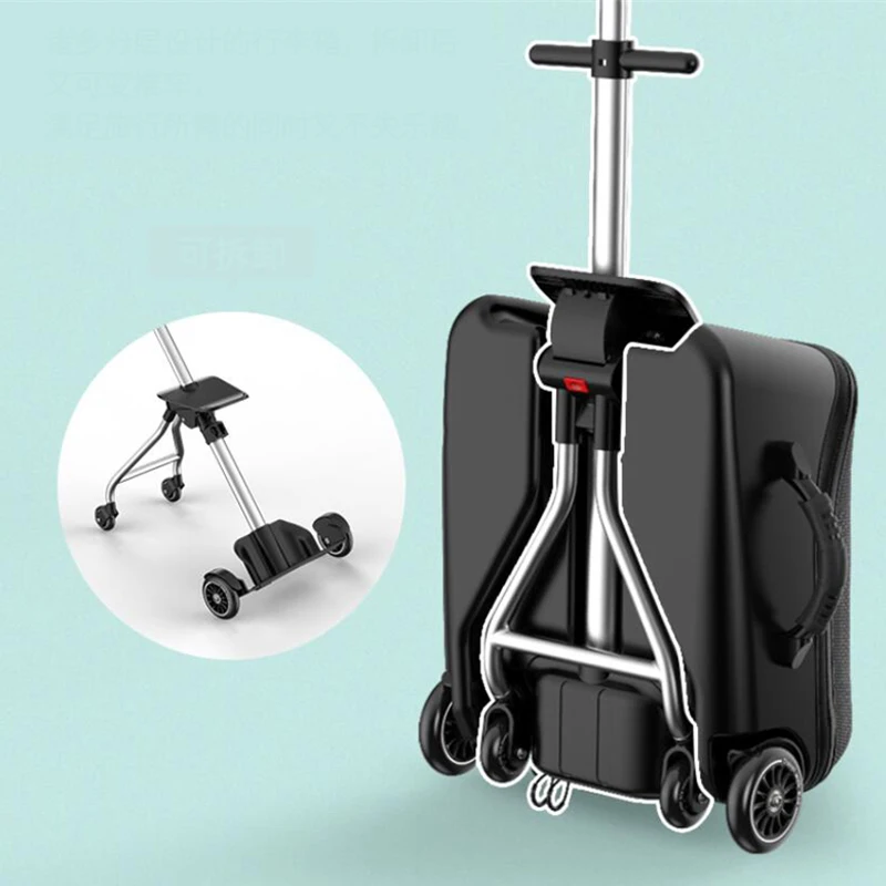 High Quality Travel Suitcase with Wheels for Children 20 Inch Bag Rolling Luggage Can Sit and Ride Kids Baby Cabin Trolley Case