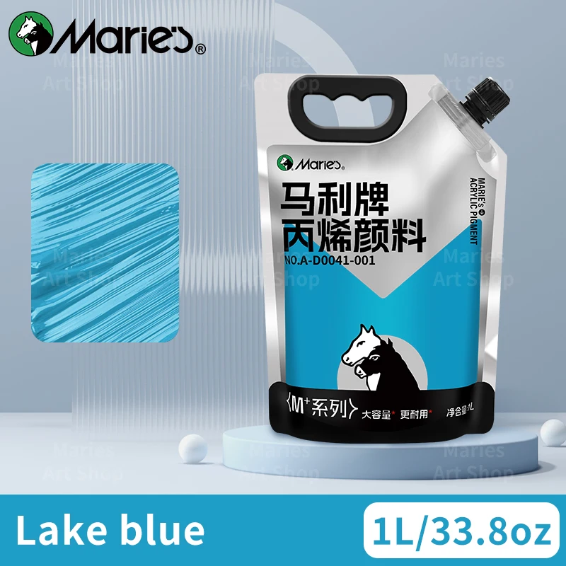 Marie's Premium Rich Pigment Acrylic Paint - 1L/33.8oz for Canvas, Glass, Stone, and Art Projects