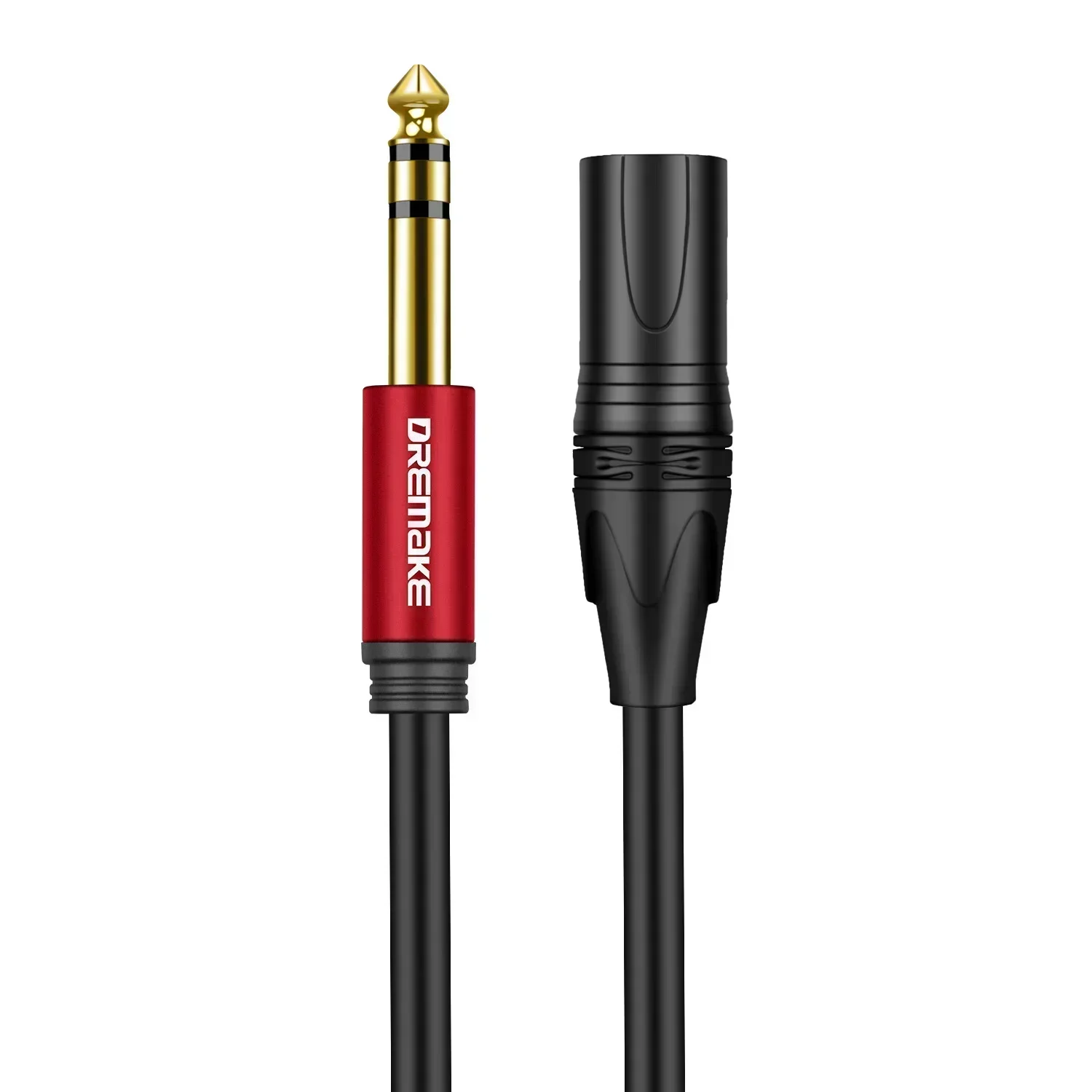 Cavo Bilanciato 6,35mm TRS A XLR Maschio - 5m, Connettori Placcati Oro, Per Mixer, Amplificatori E Altoparlanti
