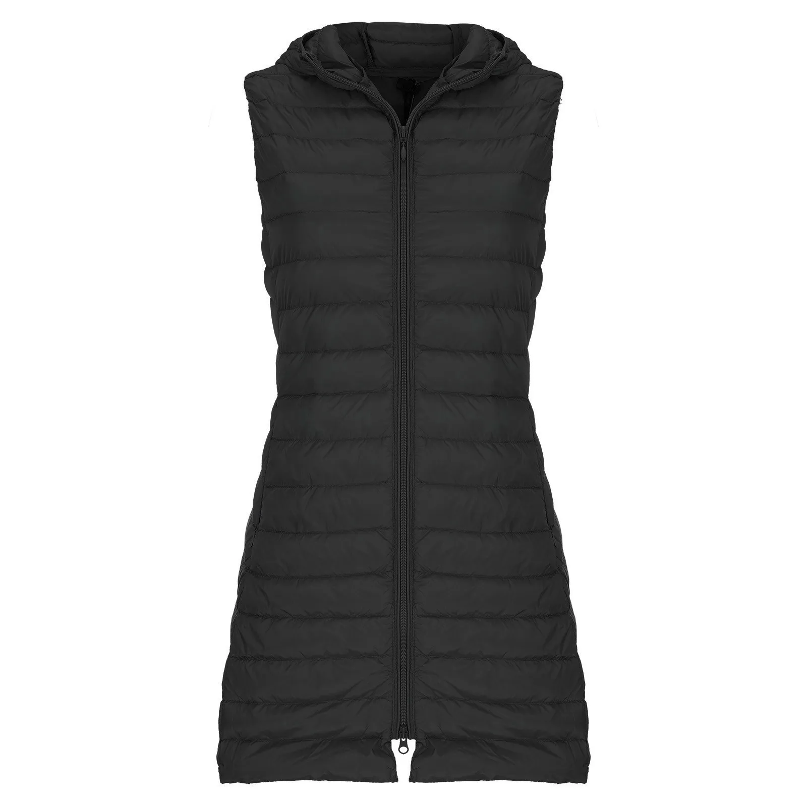 2022 New Women\'s Hooded Vest Cotton Coat Autumn Winter Hooded Long Coat Sleeveless Loose Women\'s Down Vest Jacket Snowwear