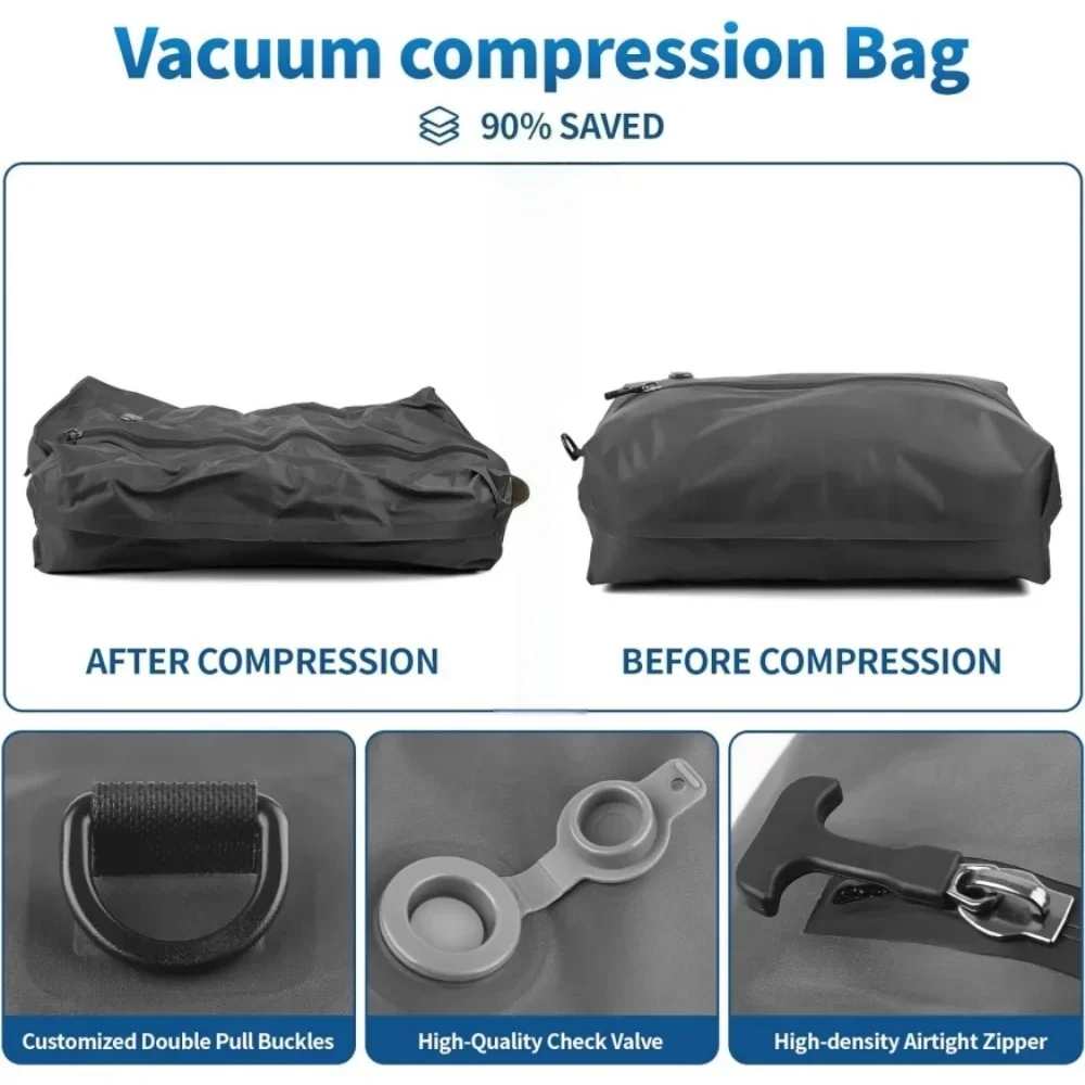 Travel Essentials Vacuum Storage Bags: Space-Saving Compression Packing Cubes and Clothes Organizer