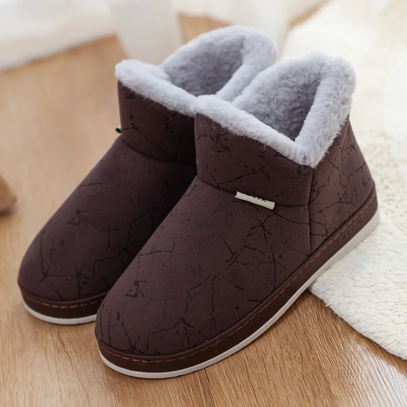 Men Sneakers Men's Ankle Boots Spring Fashion Suede Slippers Non-slip Casual Furry Shoe