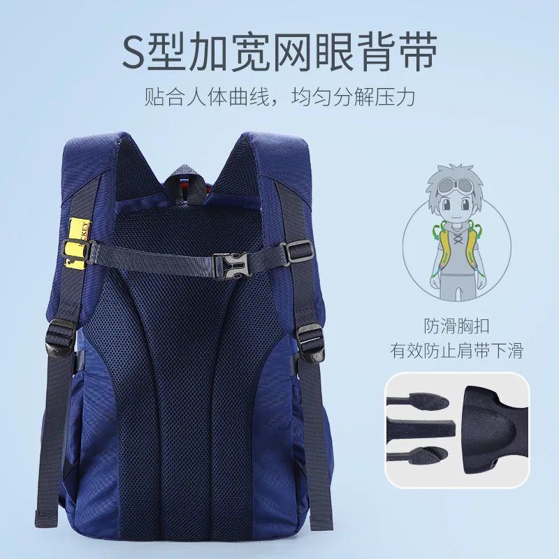 Disney Mickey School Bags For Boys Primary Middle Student Leisure Shoulder Orthopedic Backpack Grade 3-6 Large Capacity Mochilas