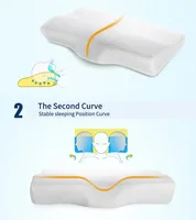 1 pc Memory Foam Bed Orthopedic Pillow Neck Protection Slow Rebound Memory Pillow Butterfly Shaped Health Cervical Neck 8