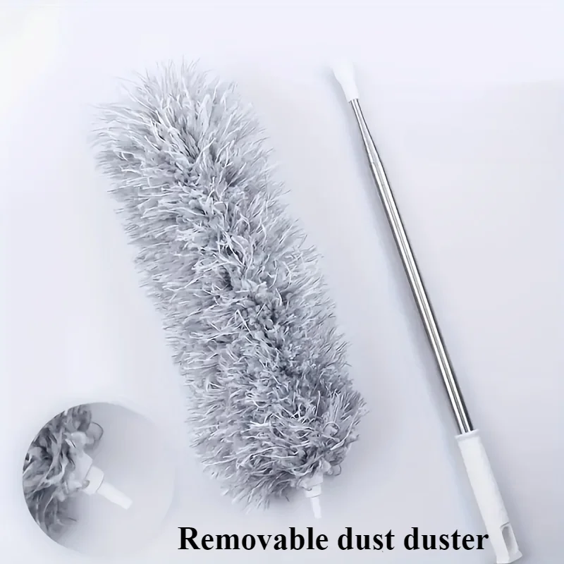 Feather Duster 2.8M Extended Chicken Extendable and Curved Ceiling Cleaning Broom Household Electrostatic Dust Collector
