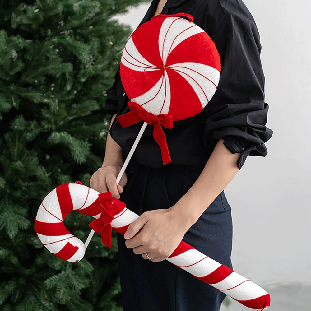 Grandi Lecca-Lecca in Plastica Albero Luminoso Decorativo Ornamenti Bastoncino di Zucchero Accessori per Negozi Feste Matrimoni Decorazioni Natalizie