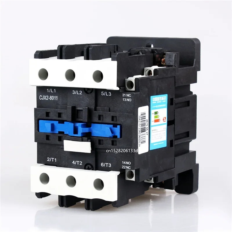 CHINT CJX2-8011 80A LC1D AC 접촉기 NO NC 3 상 DIN 레일 마운트 전력 접촉기, AC 24V 36V 110V 220V 380V
