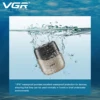 VGR Hair Trimmer Professional Waterproof Travel Mini Beard Trimmer IPX7 Portable Reciprocating Foil Trimmer for Men V-345 3