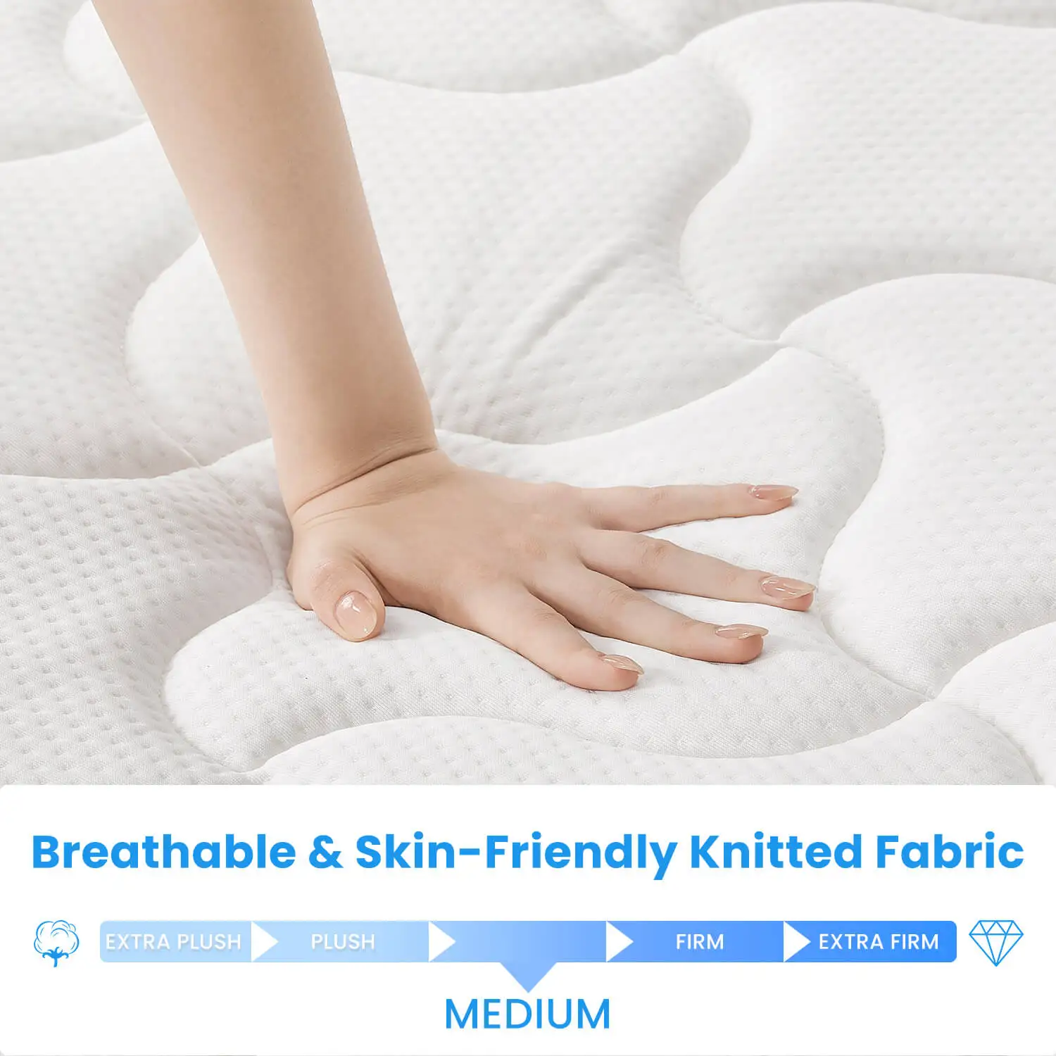 Queen Size Mattress Medium Firm Hybrid Mattress with Gel Memory Foam,CertiPUR-US Mattress in a Box, Pressure Relief 4