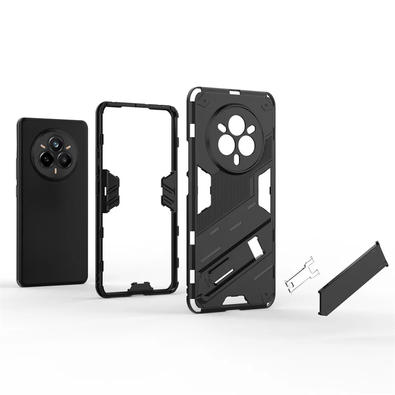 Magnetic Armor Shockproof Phone Case with Kickstand - Enhanced Protection Back Cover