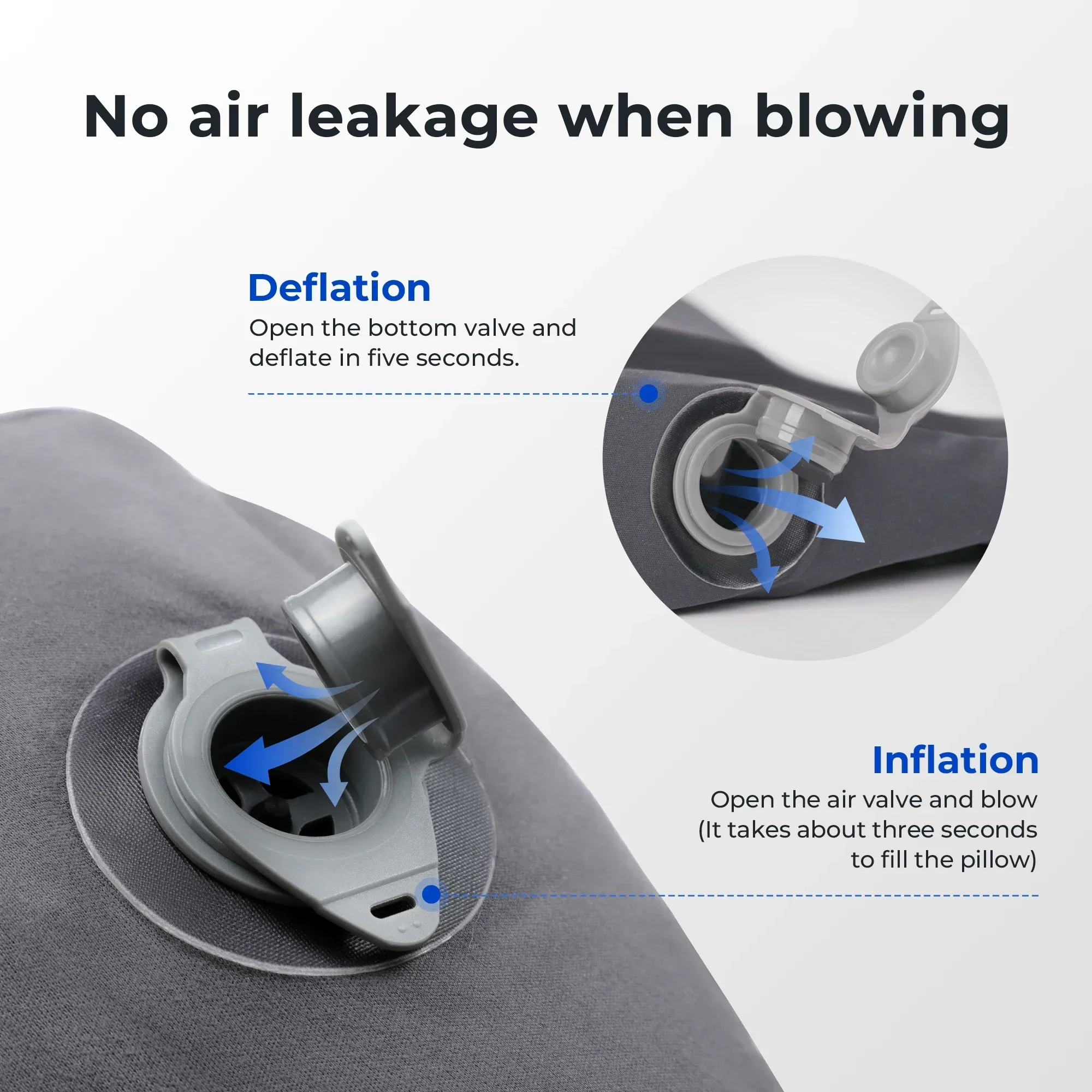 FLEXTAIL ZERO PILLOW SE Outdoor Portable Inflatable Pillow Neck Contour Inflatable Pillow Lightweight 150g for Travel Camping portable inflatable pillow