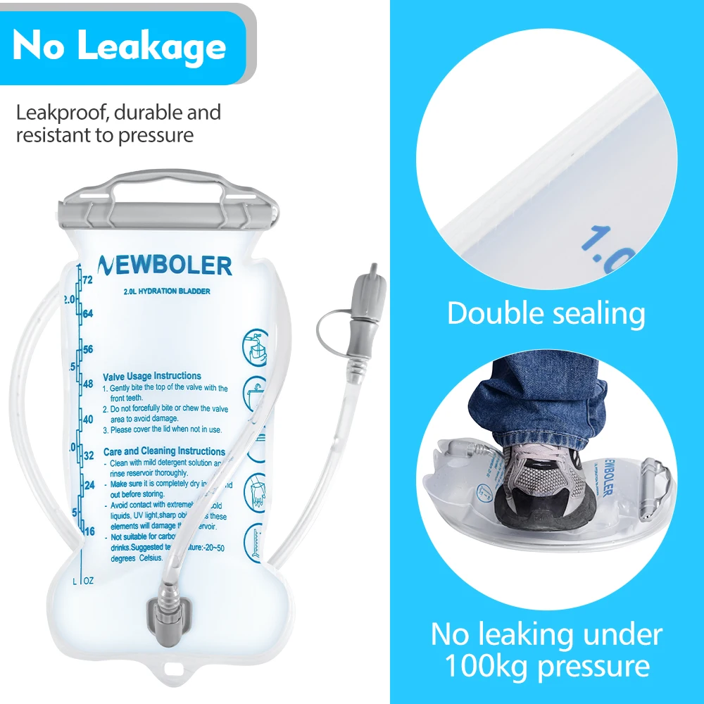 Wasserblase, Wasserreservoir, Trinkrucksack, Aufbewahrungstasche, BPA-frei, 1/1,5/2/3 l, Wasser-Aufbewahrungstasche für Bergsteigen und Wandern – Detail 8