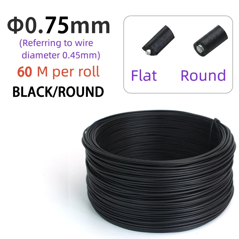 Black Plastic-Coated Flexible Tie Wire