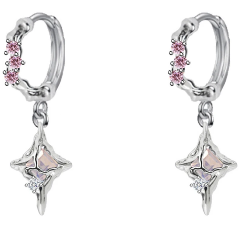 MASW Original Design Delicate Star Earrings Pretty Jewelry Senior Sense High Quality Copper Chain Glass Earrings For Women