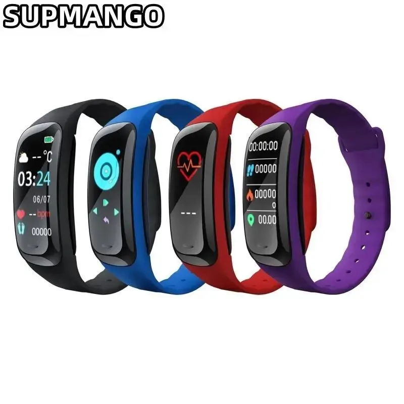 C1 Smart Watches Waterproof Fitness Tracker Realtime Monitoring  Multifunctional Sports Bracelet For Android IOS Unisex