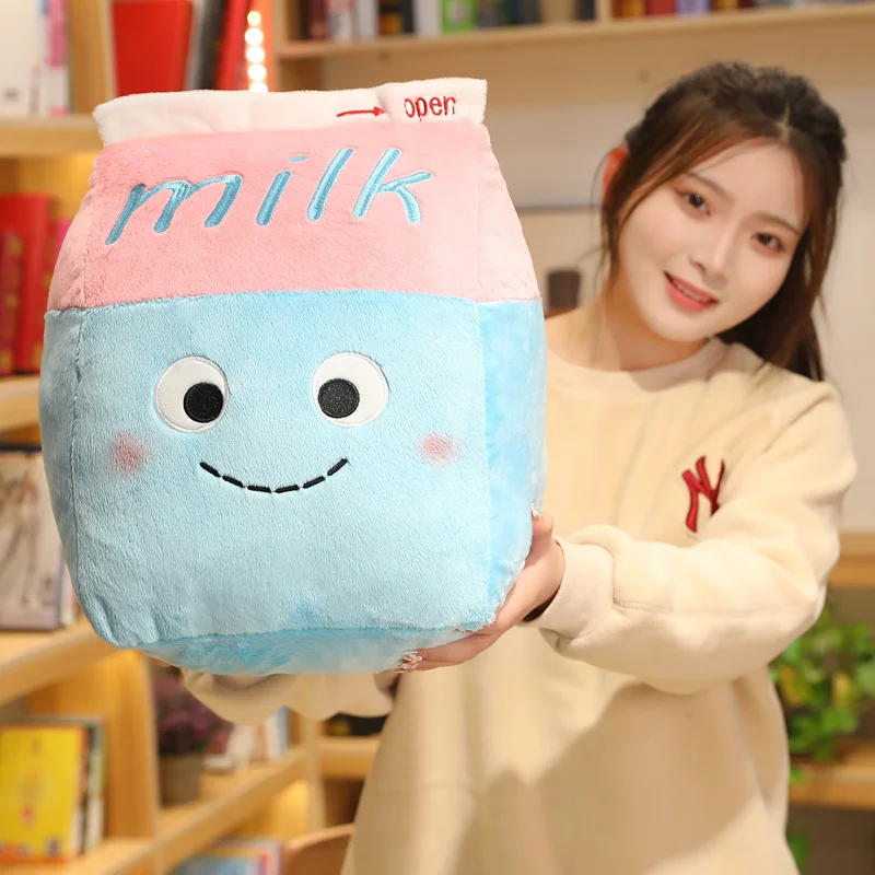 Kawaii Breakfast Food Plush Pillow Stuffed Milk Cheese Fried Egg Drumstick Sop Bread Lettuce Vegetable Decor Seat Cushion 6