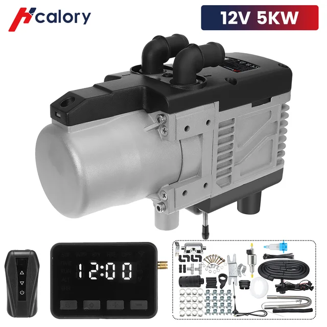 Hcalory 12V 5KW Gasoline Air Heater Water Heater With Mobile Phone Remote  Control Diesel Gasoline universal for Motor Trucks - AliExpress