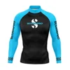 2025 Men Long Sleeve Surf Swimsuit Swimming T-shirt Beach UV Protection Swimwear Rash Guard Surfing Diving Swimsuit Tights Shirt 4