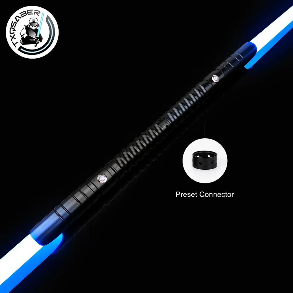 

TXQSABER Neo Pixel Lightsaber Double Bladed Heavy Dueling Sword with Removable Blade Metal Hilt Blaster Cosplay Toys Saber Staff