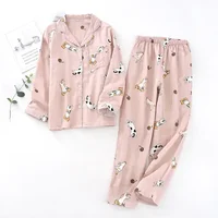 2026 kimono femme maple leaf pajama sets women 100% gauze cotton long sleeve casual sleepwear women pyjamas autumn hot sale - Image 4