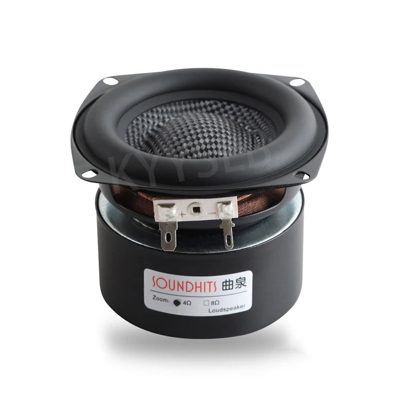 KYYSLB 35~80W 3.5 Inch Speaker Driver Unit Mid-woofer Subwoofer Bass Hifi Woven Basin Powerful Sound Audio Amplifier LoudSpeaker woofer speaker