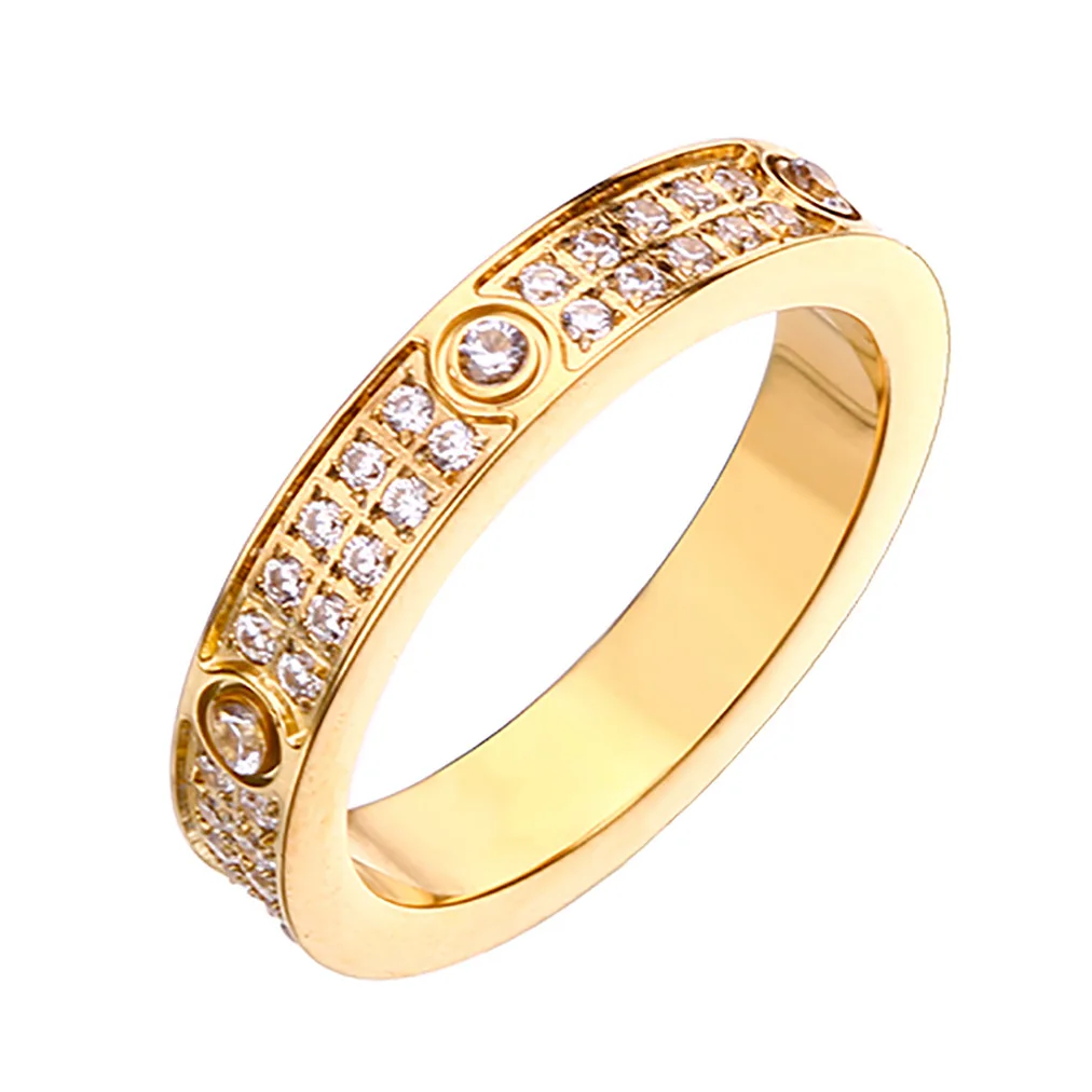 thumbnail image 1 of Pulsera clásica de acero inoxidable, anillo de circón cúbico de lujo, joyería de boda, brazalete para hombres y mujeres, 1 of 5