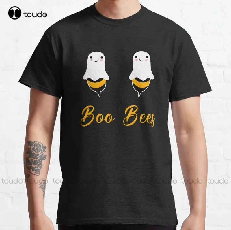 

New Boo Bees Classic T-Shirt Mens Shirts Short Sleeve Cotton Tee Shirt S-3Xl