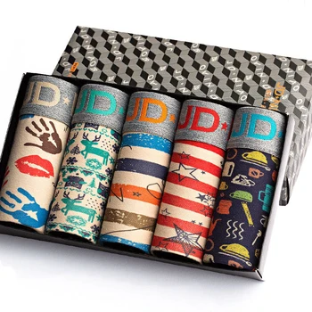 남성용 통기성 면 사각팬티, 브랜드 속옷, 남성 팬티, U 볼록 파우치, 플러스 사이즈 L-5XL