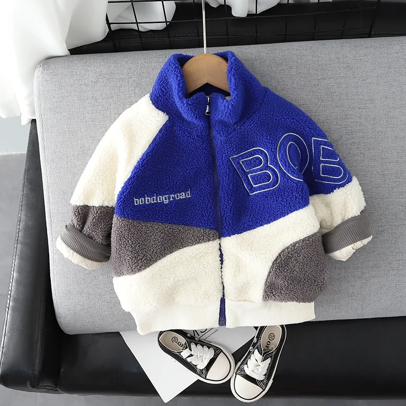 Toddler Baby Boy Fleece Clothes 2022 Winter New Kids Handsome Plush and