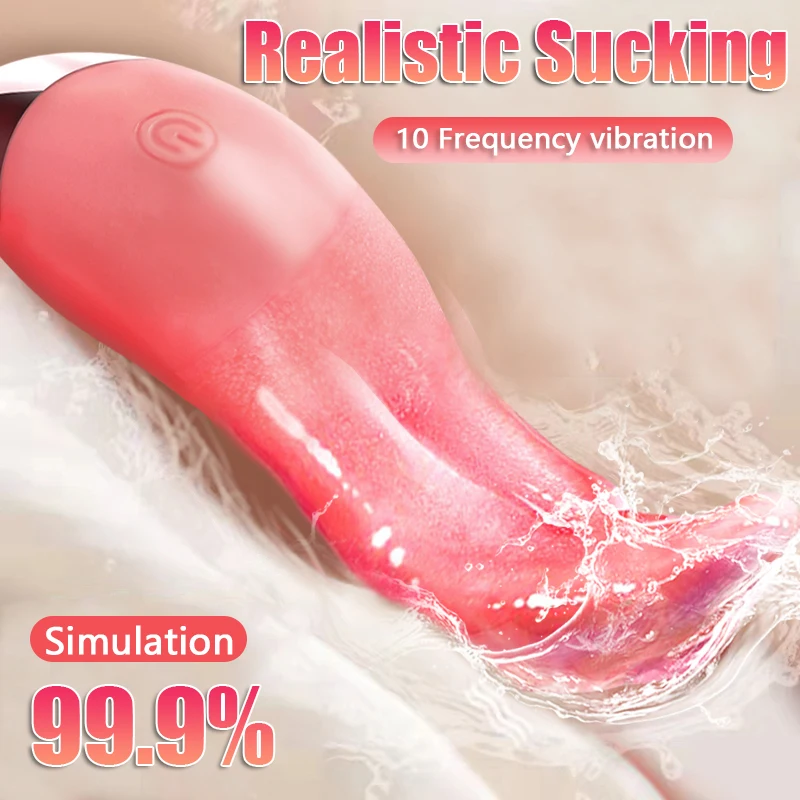 Female sex toys 10 Mode heating tongue licking vibrator for women clit stimulator