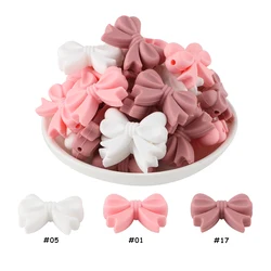 Sunrony Bowknot Silicone Beads Set for DIY Jewelry and Accessories - Pack of 10 (10pcs Set 3)