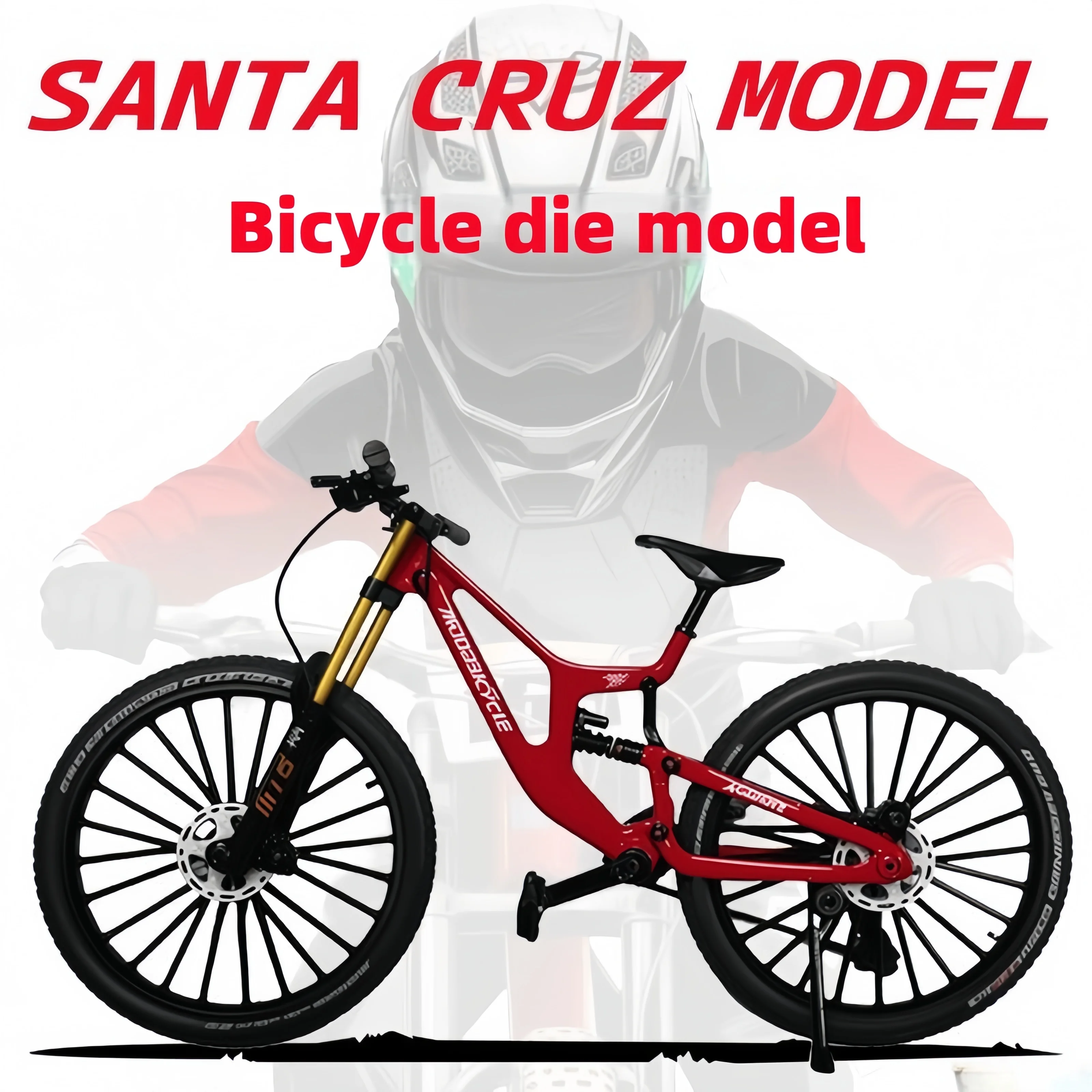 1:6 Scale Alloy Mountain Bike with Realistic Gear and Shock Absorbers - Perfect Gift