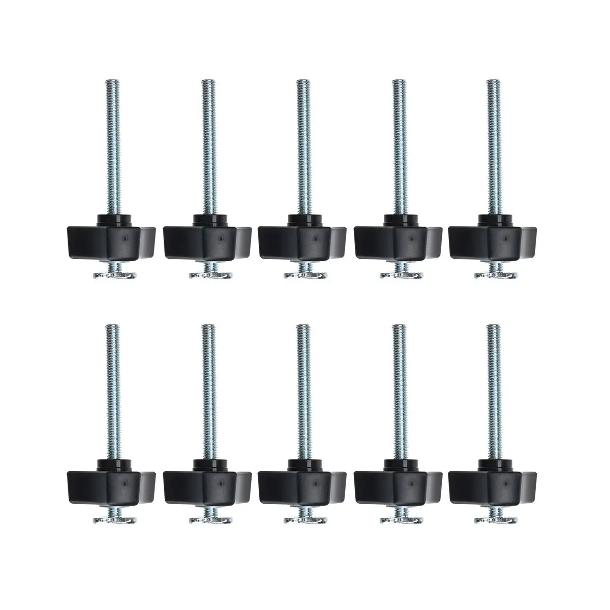 

10 Pack T Bolt and Nut Set M8 Woodworking Tool Jigs Screw Slot Fastener and Through Hole Nut Miter Track Bolts Jig W/ Thread