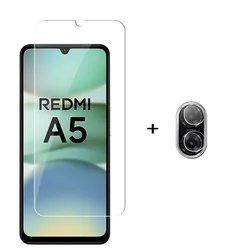 Enhanced Tempered Glass Screen Protector for Redmi A5 - HD Protective Phone Lens Film (1Front Glass and1Len)