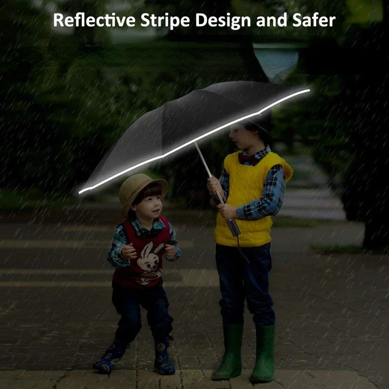 135CM Super Large Windproof Automatic Folding Men Umbrella Reinforced Wind Resistant Sun and Rain Umbrellas Big Parasol