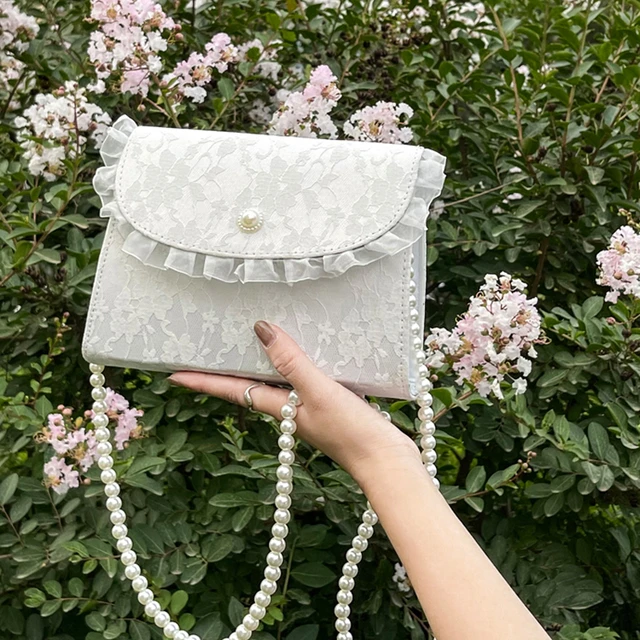 cute white purse