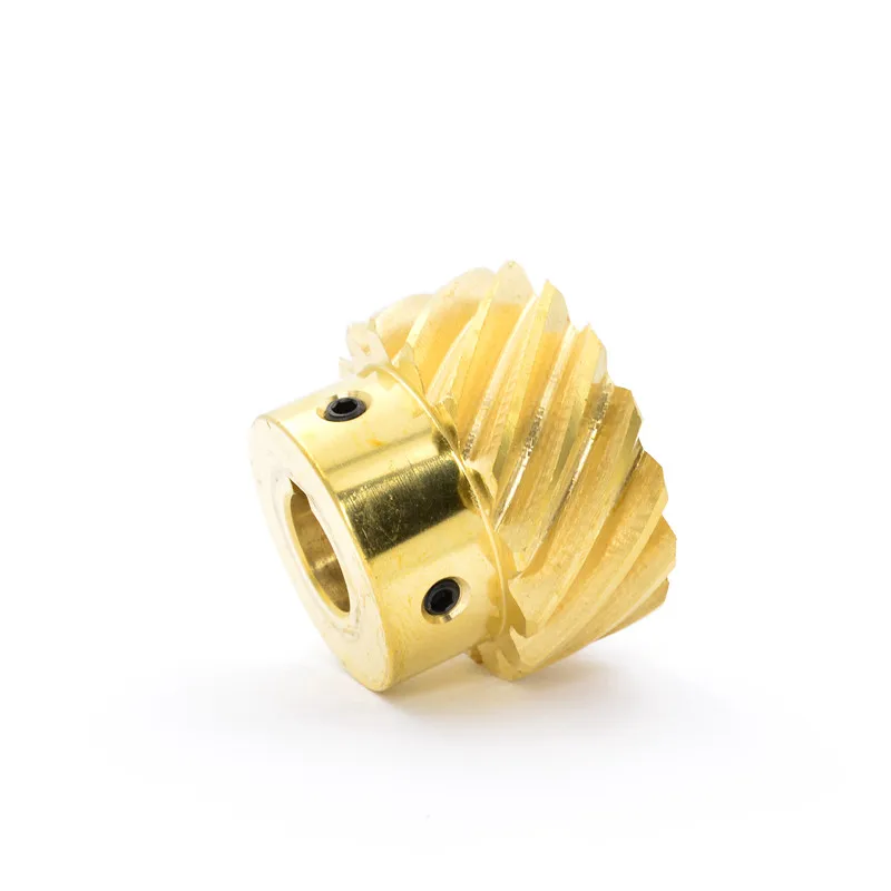 1Pcs 황동 헬리컬 기어 1M 1.5M 45도 교차 구리 헬리컬 기어 10T 13T 15Teeth 변속기 기계용 보어 6mm-15mm