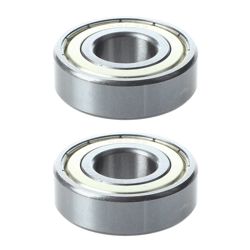 2X 6203Z Deep Groove Double Metal Shields Metric Ball Bearing 17 X 40 X 12Mm