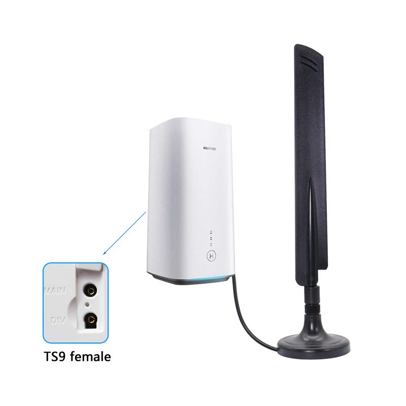 1개 5G LTE 3G GSM 22dBi 고이득 라우터 안테나 신호 증폭 600-6000MHz 풀 밴드 옴니 WiFi 휩 안테나 TS9 SMA 커넥터 포함