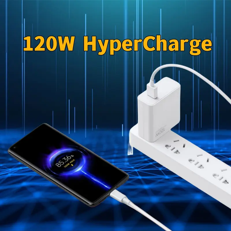 Oiginal 120W Charger Turbo Fast Charge Eu Us Hypercharge Adapter for Xiaomi...