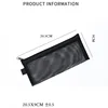 20.5x9cm Mesh Cosmetic Bag Nets Stationery Pencil Bag Case Holder Zipper Portable Lipsticks Keys Coin Charge Cable Organizer 4
