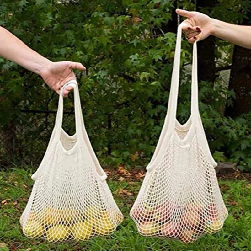 Eco-Friendly Cotton Mesh Reusable Grocery and Produce Tote Bag