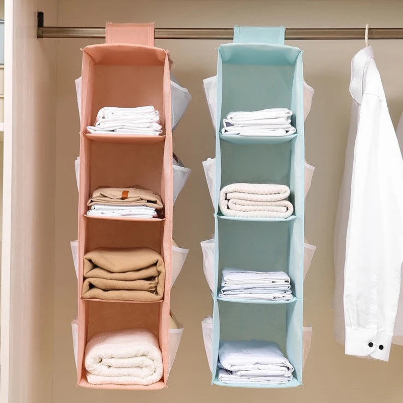 Multi-Layer Hanging Closet Organizer Hanging Bag/Shelf Foldable For Bra Storage Bag Socks Clothes Storage Organizer Hanging Bag 5
