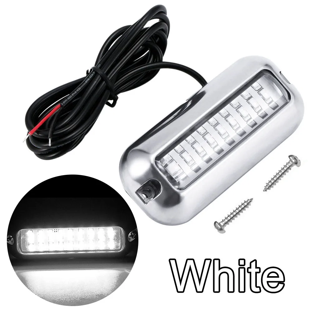 2Pcs 42LED Yacht Underwater Light Stainless Steel Marine Navigation Light IP68 Waterproof Marine Boat Lamp Yacht Accessories marine accessories marine hardware marine boat lights